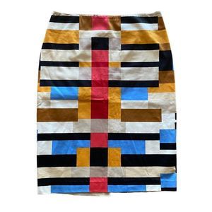 New York & Company Color Block Pencil Stretch Skirt - Size 0